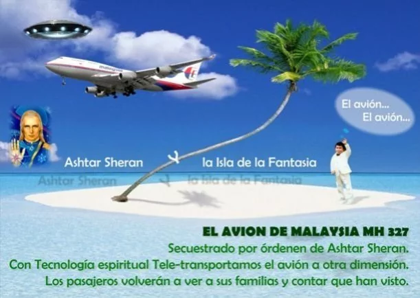 Imagen del escrito; El avión de Malaysia, de Humor Inteligente