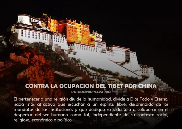 Imagen; Contra la ocupación del Tíbet por china; Patrocinio Navarro