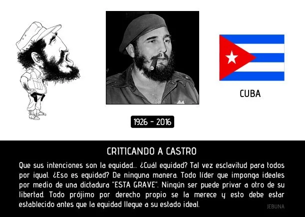 Imagen del escrito; Criticando a Castro, de Jebuna