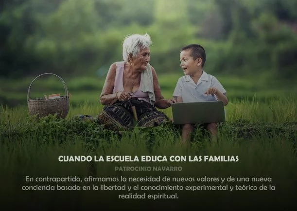 Imagen del escrito; Cuando la escuela educa con las familias, de Patrocinio Navarro