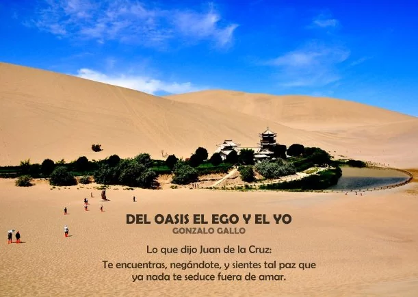 Imagen del escrito; Del oasis el ego y el yo, de Gonzalo Gallo