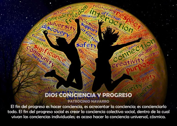 Imagen del escrito; Dios consciencia y progreso, de Patrocinio Navarro