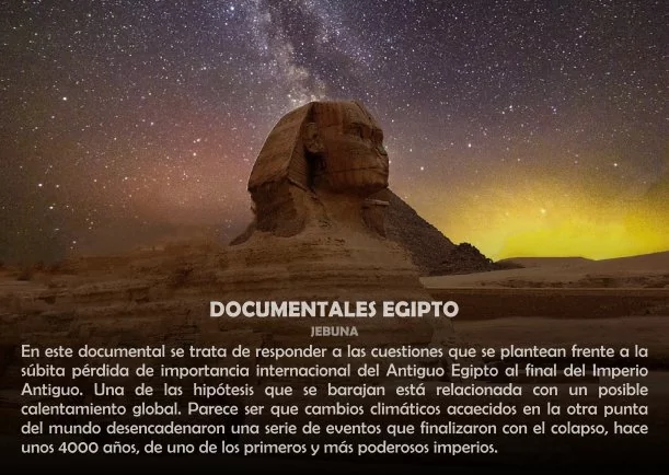 Imagen del escrito; Documentales Egipto, de Akashicos