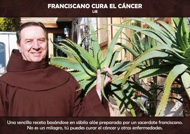 Imagen del escrito; Franciscano cura el cáncer, de Sobre El Cancer