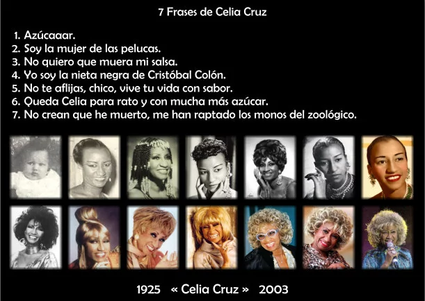 Imagen del escrito; Frases de Celia Cruz, de Proverbios