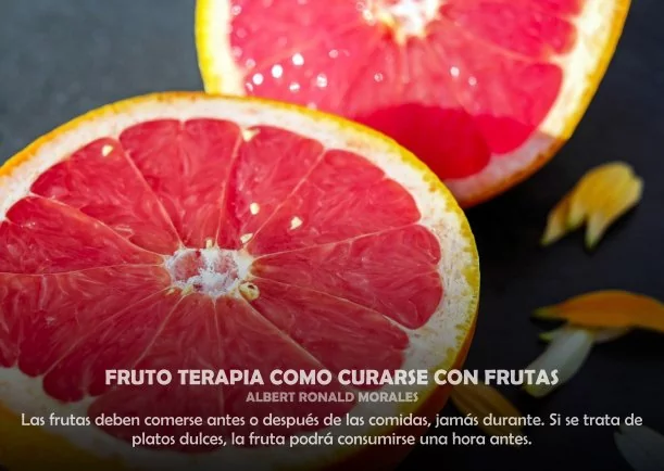 Imagen del escrito; Fruto terapia como curarse con frutas, de Albert Ronald Morales