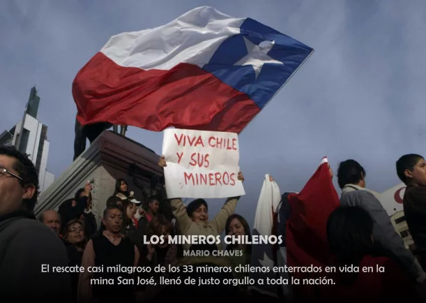 Imagen del escrito; Los mineros chilenos, de Mario Chaves