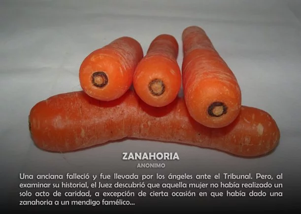 Imagen del escrito; La moraleja de la zanahoria, de Anthony De Mello