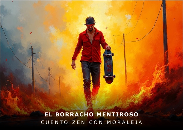 Imagen del cuento: El borracho mentiroso
