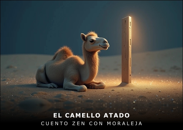 Imagen del cuento: El camello atado Imagen del cuento: El camello atado