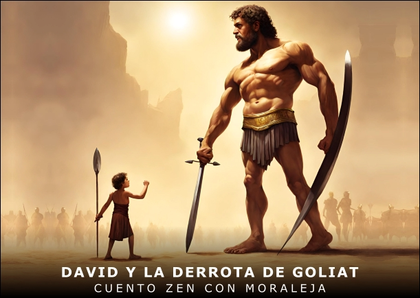 Imagen del cuento: David y la derrota de Goliat Imagen del cuento: David y la derrota de Goliat