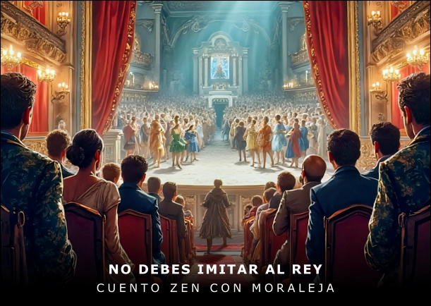 Imagen del cuento: No debes imitar al rey
