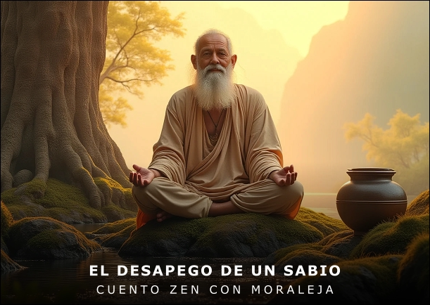 Imagen del cuento: El desapego de un sabio Imagen del cuento: El desapego de un sabio