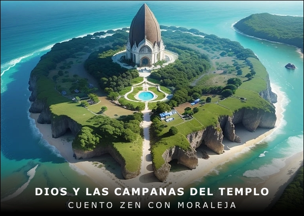 Imagen del cuento: Dios y las campanas del templo Imagen del cuento: Dios y las campanas del templo