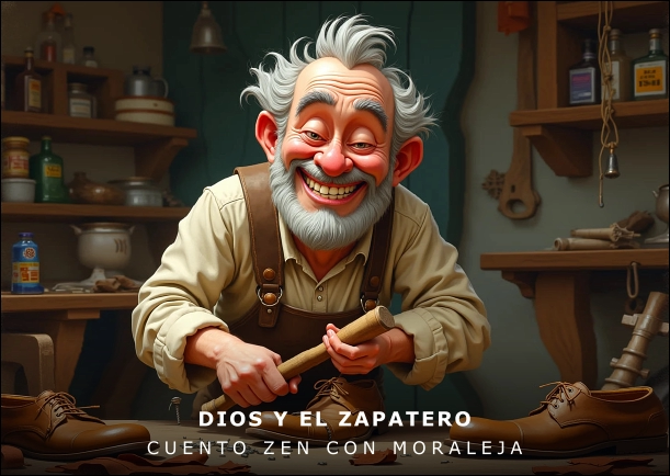 Imagen del cuento: Dios y el zapatero