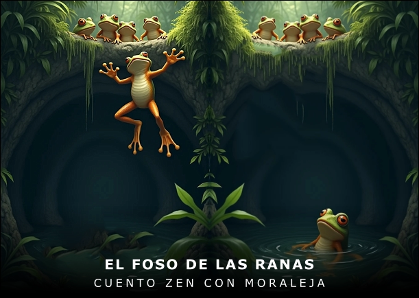 Imagen del cuento: El foso de las ranas Imagen del cuento: El foso de las ranas