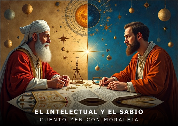 Imagen del cuento: El intelectual y el sabio Imagen del cuento: El intelectual y el sabio