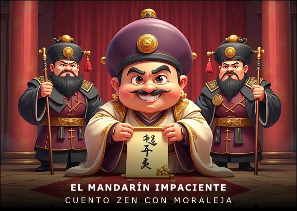 Imagen del cuento: El mandarín impaciente Imagen del cuento: El mandarín impaciente