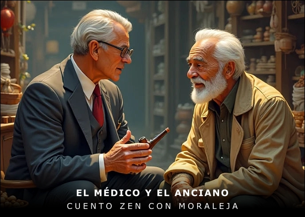 Imagen del cuento: El médico y el anciano Imagen del cuento: El médico y el anciano