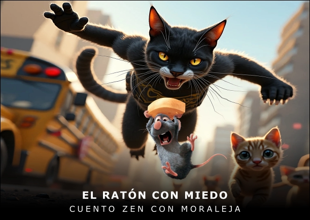 Imagen del cuento: El ratón con miedo Imagen del cuento: El ratón con miedo