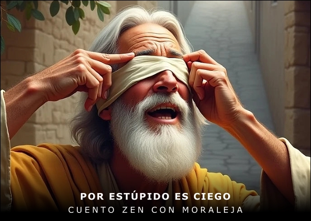 Imagen del cuento: Por estúpido es ciego