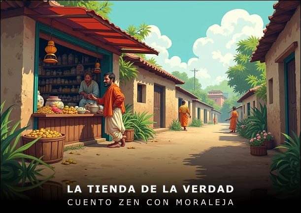 Imagen del cuento: La tienda de la verdad Imagen del cuento: La tienda de la verdad