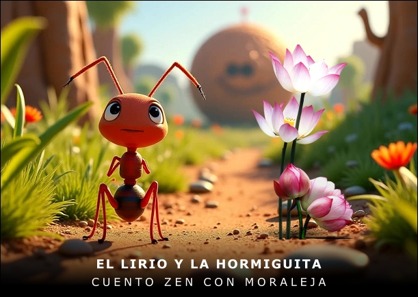 Imagen del cuento: El lirio y la hormiguita Imagen del cuento: El lirio y la hormiguita