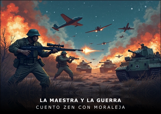 Imagen del cuento: La maestra y la guerra