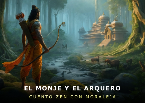 Imagen del cuento: El monje Zen y el arquero