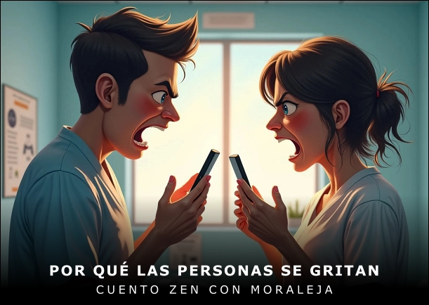 Imagen del cuento: Por qué las personas se gritan Imagen del cuento: Por qué las personas se gritan