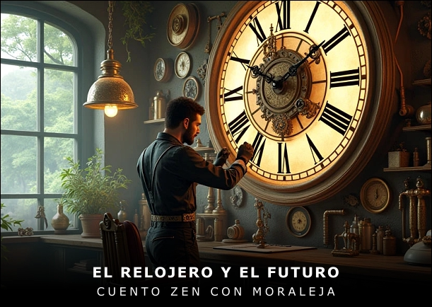 Imagen del cuento: El relojero y el futuro Imagen del cuento: El relojero y el futuro
