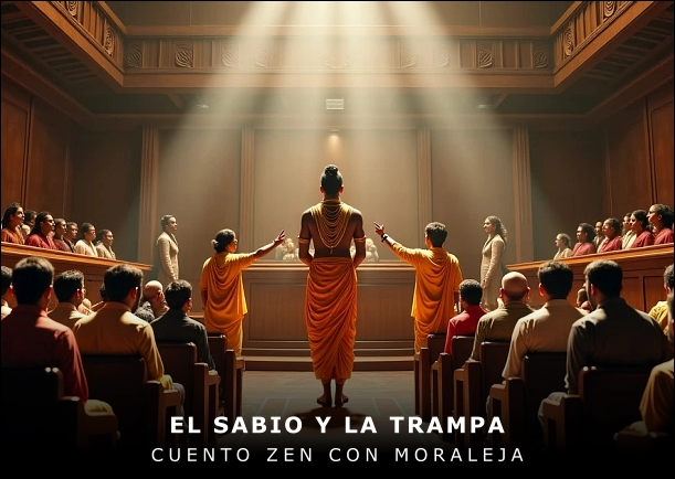 Imagen del cuento: El sabio y la trampa Imagen del cuento: El sabio y la trampa