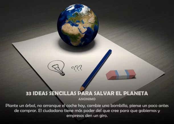Imagen del escrito; 33 Ideas sencillas para salvar el planeta, de Jbn Lie
