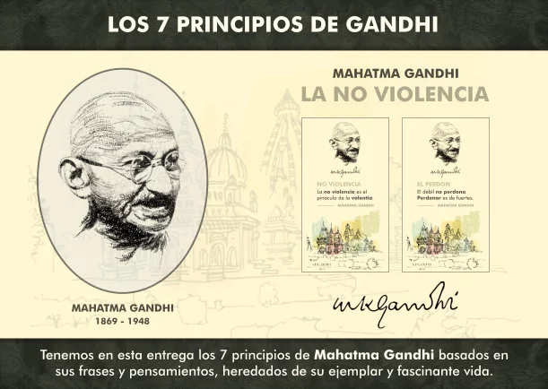 Imagen del escrito de Mahatma Gandhi