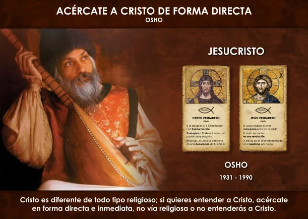 Imagen del escrito; Acercate a cristo de forma directa, de Osho