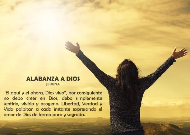 Imagen del escrito; Alabanza a Dios, de Jebuna