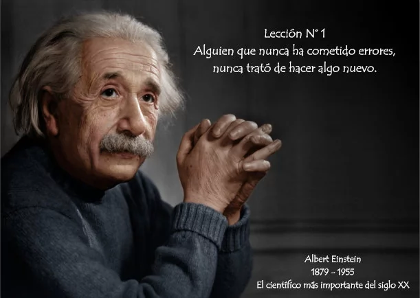 Imagen del escrito; Albert Einstein lección # 01, de Albert Einstein