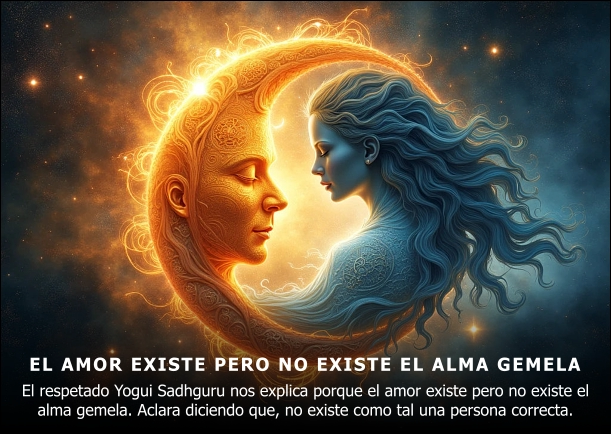 Imagen; El amor existe pero no existe el alma gemela; Sadhguru Jaggi Vasudev