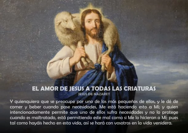 Imagen del escrito; El amor de Jesús a todas las criaturas, de Sobre Jesus