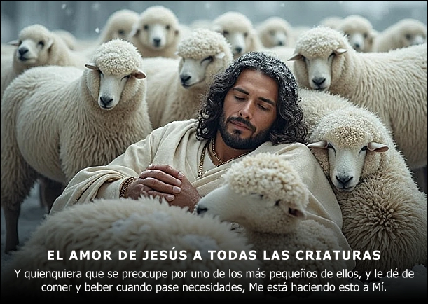 Imagen; El amor de Jesús a todas las criaturas; Sobre Jesus