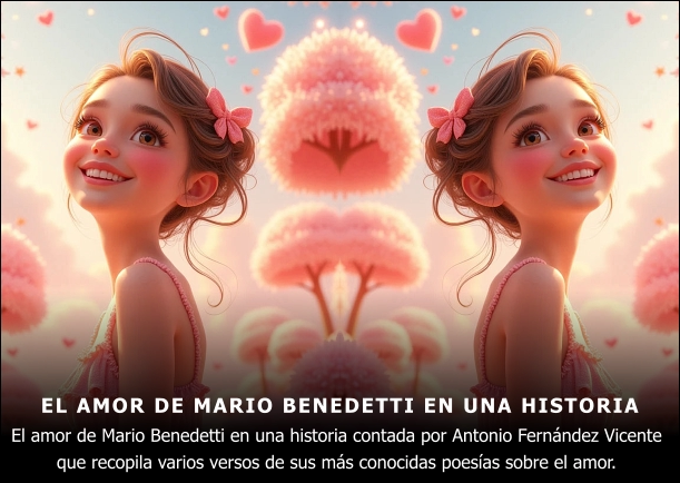 Imagen del escrito; El amor de Mario Benedetti en una historia, de Mario Benedetti