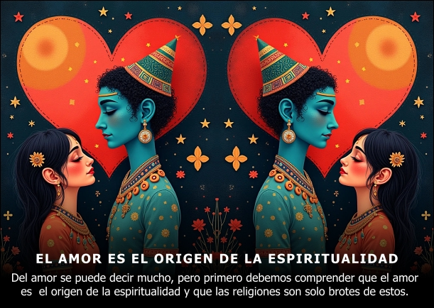 Imagen del escrito; El Amor es el origen de la Espiritualidad, de Nithyananda