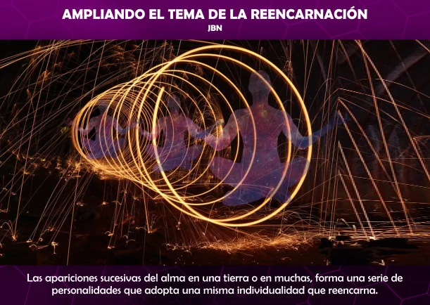 Imagen del escrito; Ampliando el tema de la reencarnación, de Jbn Lie