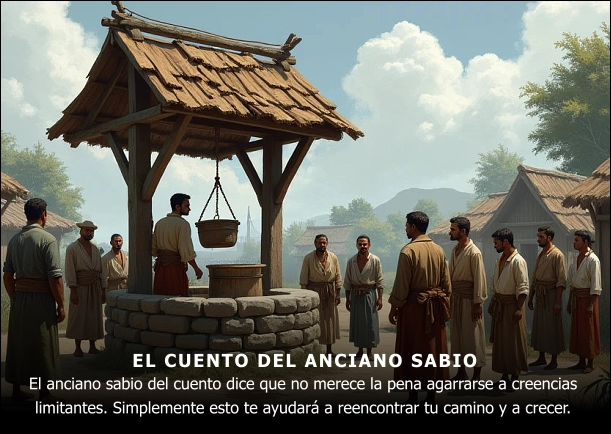 Imagen del escrito; El cuento del anciano sabio, de Jbn Lie