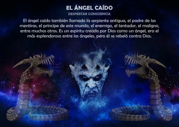 Imagen del escrito; El ángel caído, de Despertar Consciencia