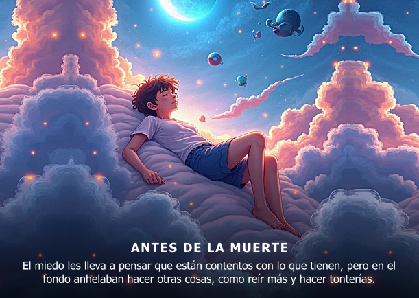 Imagen del escrito; Antes de la muerte, de Jbn Lie
