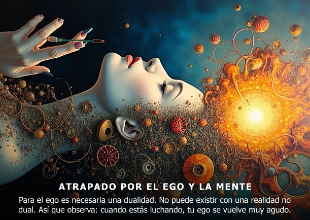 Imagen del escrito; Atrapado por el ego y la mente, de Osho