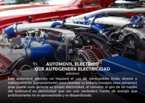 Imagen del escrito; Automóvil eléctrico que autogenera electricidad, de Jbn Lie
