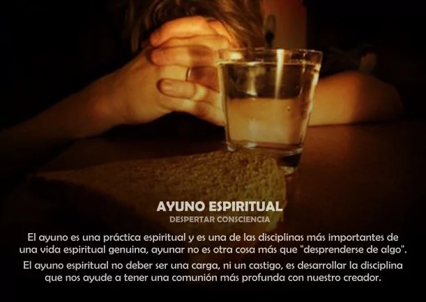 Imagen del escrito; Ayuno espiritual, de Despertar Consciencia