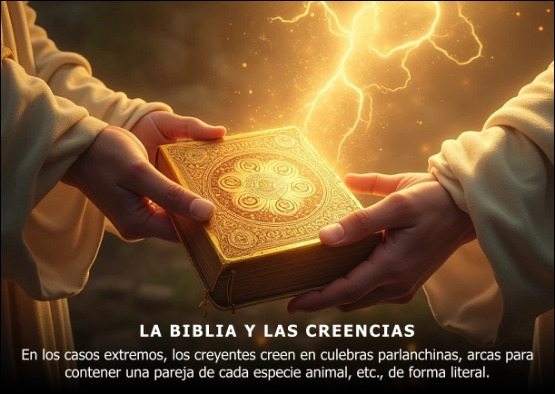 Imagen del escrito; La biblia y las creencias, de La Biblia